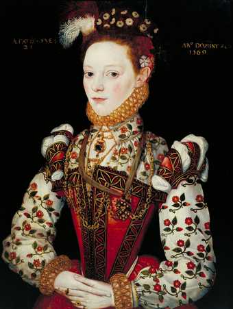 A Young Lady Aged 21, Possibly Helena Snakenborg, Later Marchioness of Northampton 1569 by British School 16th century 1500 1599
